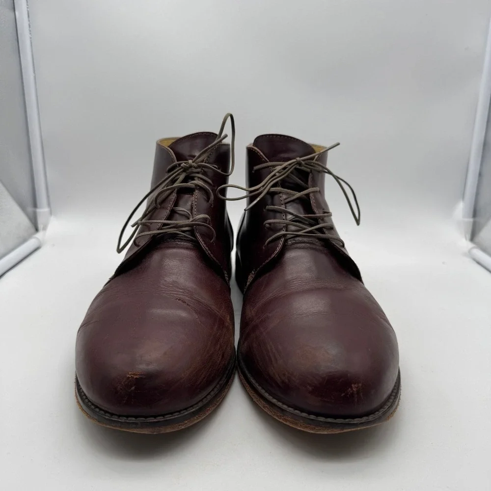 Men's Nisolo Brown Leather‎ Chukka Ankle Boots Lace Up Size 10